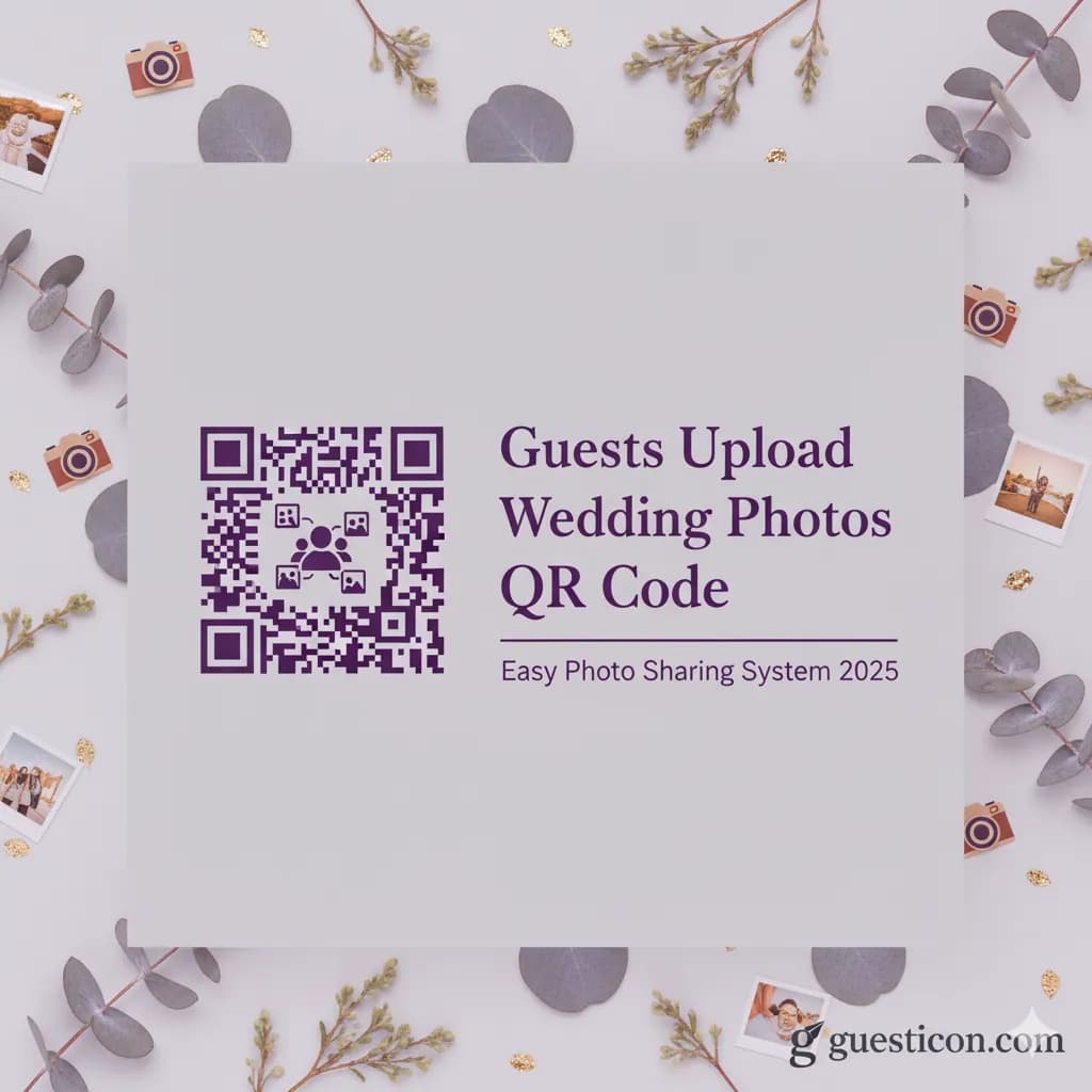Guests Upload Wedding Photos QR Code Easy Photo Sharing System