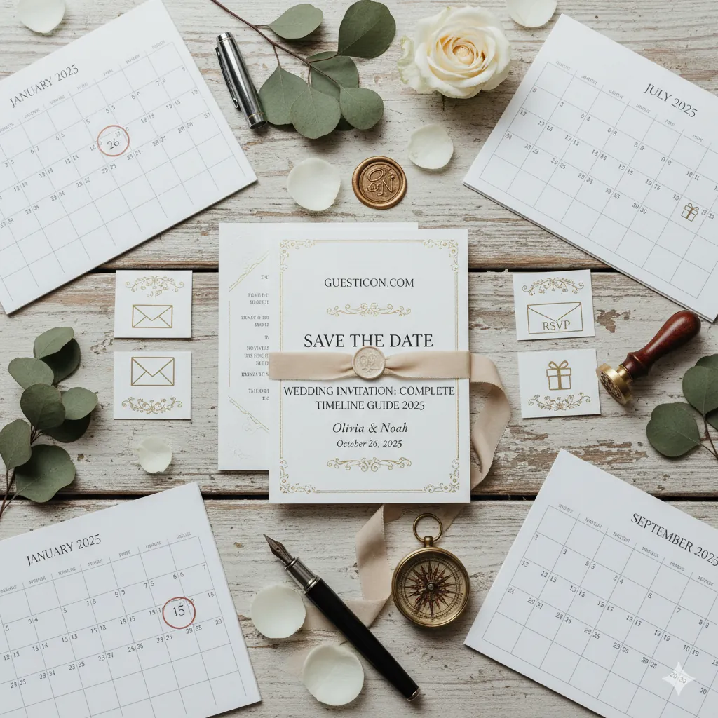 When to Send Wedding Invitations: Complete Timeline Guide 2025 | Guesticon